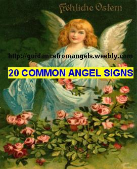 Picture angel with roses representing one of the 20 most common angel signs-scents.