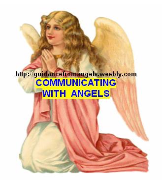 Picture with angel praying on the knees representing the communication with angels