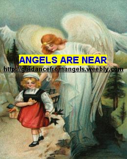 Picture with angel taking care of a little girl on the edge of a mountain representing the guidance from angels