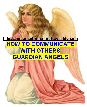 Picture with angel with golden wings praying representing how to communicate with other guardian angels